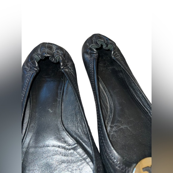 Tory Burch- Minnie' Travel Ballet Flat in Black Leather - Picture 3 of 5